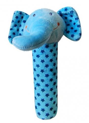 BOBA BABY Edukační plyšová hračka pískací - slon, 1 ks