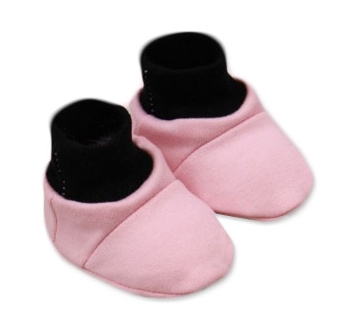 Botičky/ponožtičky, Little princess bavlna - růžovo/černé | Velikost koj. oblečení: 0/6 měsíců