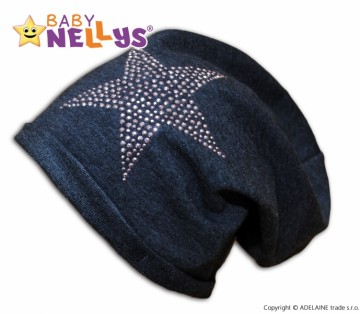 Bavlněná čepička Baby Nellys ® - Hvězdička růžová | Velikost koj. oblečení: 1,5-4 roky