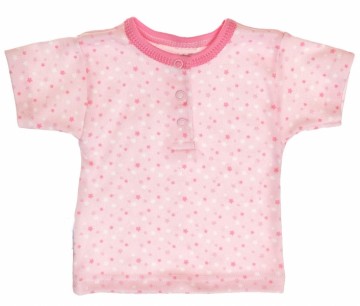Bavlněné Polo tričko s krátkým rukávem Hvězdičky - růžové 