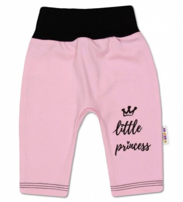 Bavlněné tepláčky, růžové Little Princess | Velikost koj. oblečení: 68 (4-6m)