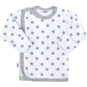 Kojenecká košilka New Baby Classic II šedá s hvězdičkami 